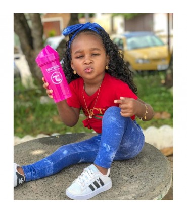 لیوان آبمیوه خوری 360 میل تویست شیک Twistshake Crawler Cup 360ml Pink