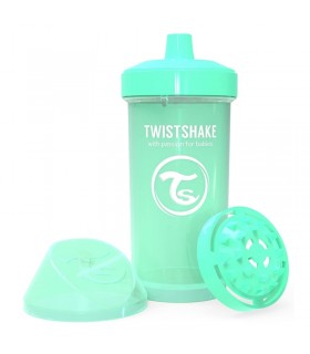 لیوان آبمیوه خوری 360 میل سبز پاستلی تویست شیک Twistshake Crawler Cup 360ml Pastel Green