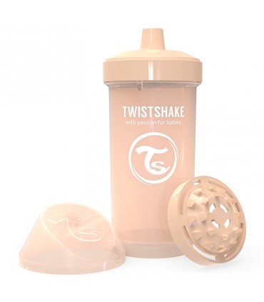 لیوان آبمیوه خوری 360 میل تویست شیک Twistshake Crawler Cup 360ml Pastel Beige