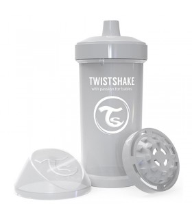 لیوان آبمیوه خوری 360 میل طوسی پاستلی تویست شیک Twistshake Crawler Cup 360ml Pastel Grey