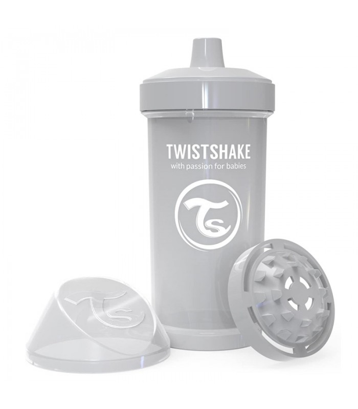 لیوان آبمیوه خوری 360 میل تویست شیک Twistshake Crawler Cup 360ml Pastel Grey