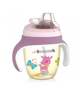 آب میوه خوری 360 درجه بنفش 240 میل بیبی سیل Babisil Drinking Cup with Handles