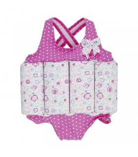 مایو با جلیقه شناوری طرح پاستل (2 سال) Archimede Pastel Buoyancy swimsuit