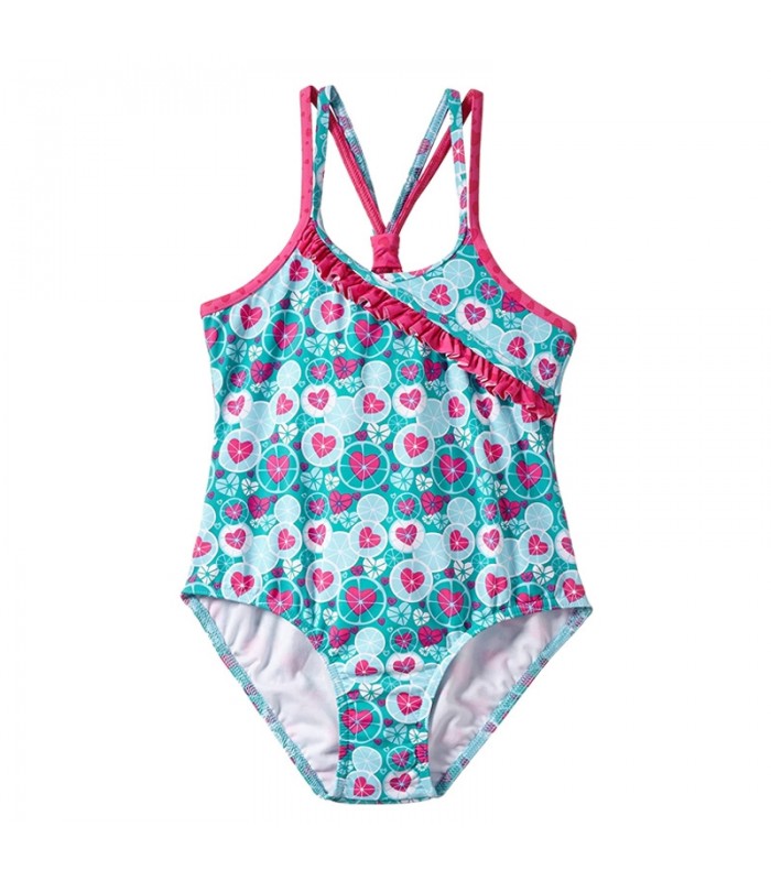 لباس شنا دخترانه طرح دایره (4 سال) Archimede Bulles Swimsuit