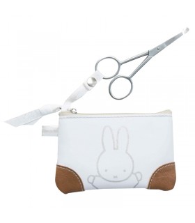 ست کیف و قیچی ب ب ژو Bebejou Baby Scissors in Textile Cover Miffy Natural