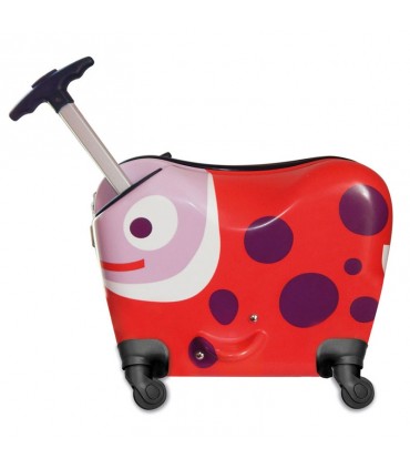 چمدان چرخ دار 2 کاره اوپس طرح کفشدوزک Oops Ride-on Trolley S ladybug