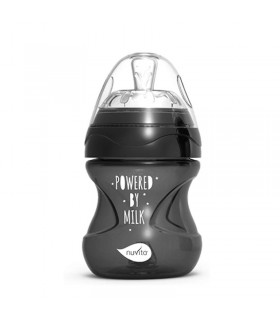 شیشه شیر ضد نفخ 150 میل نوویتا مشکی Nuvita Mimic Cool Baby