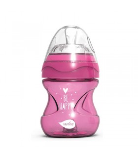 شیشه شیر ضد نفخ 150 میل نوویتا صورتی Nuvita Mimic Cool Baby