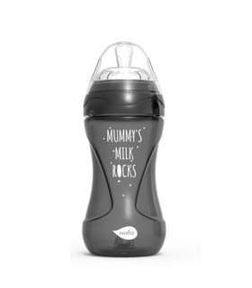 شیشه شیر ضد نفخ 250 میل نوویتا مشکی Nuvita Mimic Cool Baby