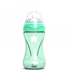 شیشه شیر ضد نفخ 250 میل نوویتا سبز Nuvita Mimic Cool Baby Bottle