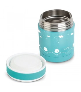فلاسک غذا 350 میل آبی طرح دار نوویتا Nuvita