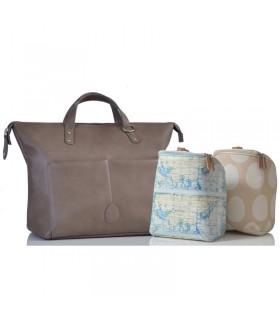 کیف لوازم سانتن خاکی پاکاپاد Pacapod Saunton Latte