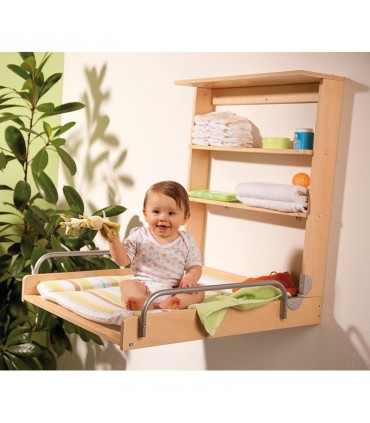 میز تعویض دیواری سفید ربا Roba Fold Down Baby Changing Table