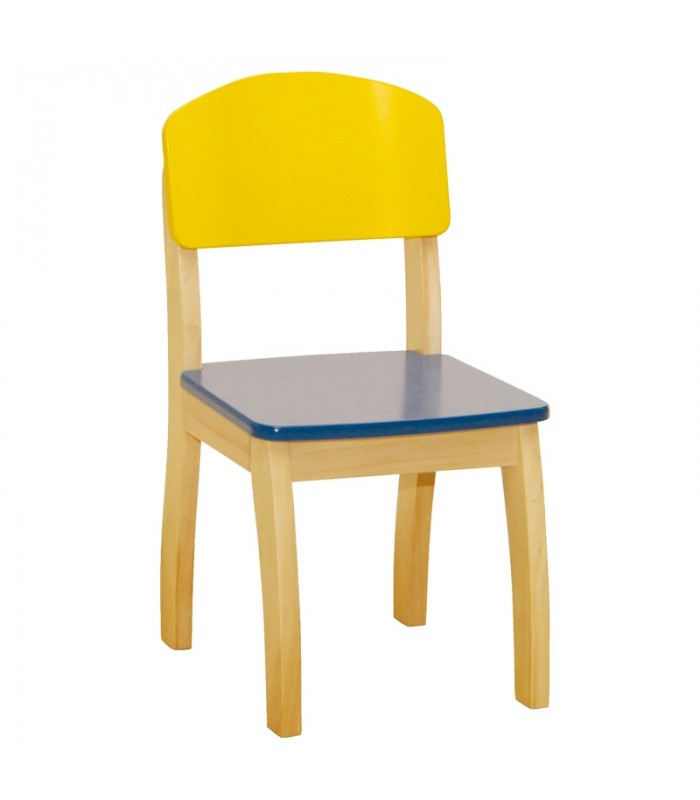 صندلی چوبی زرد سرمه ای ربا Roba Children's Chair