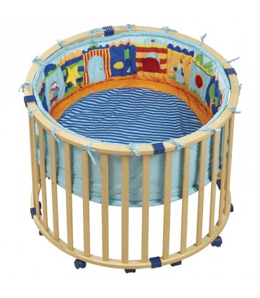 پارک بازی گرد چوبی ربا Roba Playpen Round Beech
