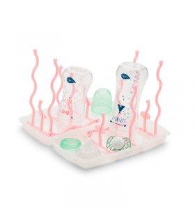 پایه خشک کن شیشه و ظروف تاشو صورتی نوویتا Nuvita Foldable