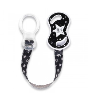 بند پستانک با حلقه سیلیکونی نوویتا رنگ مشکی Nuvita Pacifier