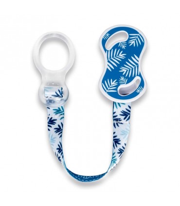 بند پستانک با حلقه سیلیکونی نوویتا رنگ آبی پررنگ Nuvita