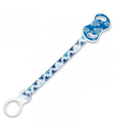 بند پستانک با حلقه سیلیکونی نوویتا رنگ آبی پررنگ Nuvita