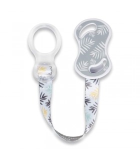 بند پستانک با حلقه سیلیکونی نوویتا رنگ طوسی Nuvita Pacifier