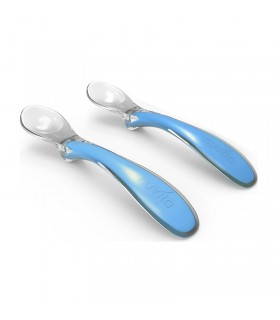 ست 2 عددی قاشق سیلیکونی آبی نوویتا Nuvita Set of Silicone Spoons