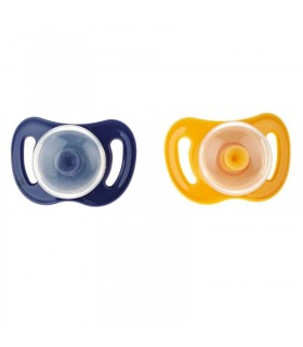 پستانک 2 عددی +6 ماه بادامی زرد سرمه ای یومه Umee Ballon