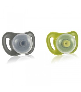 پستانک 2 عددی +6 ماه بادامی طوسی سبز یومه Umee Ballon Pacifier