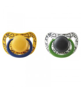 پستانک 2 عددی دسته دار +6 ماه بادامی یومه Umee Handle Pacifier