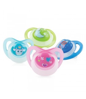 پستانک 6 تا 36 ماه ارتودنسی شبرنگ نوبی Nuby Pacifier