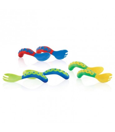 Nuby قاشق و چنگال شروع کننده براي سال اول