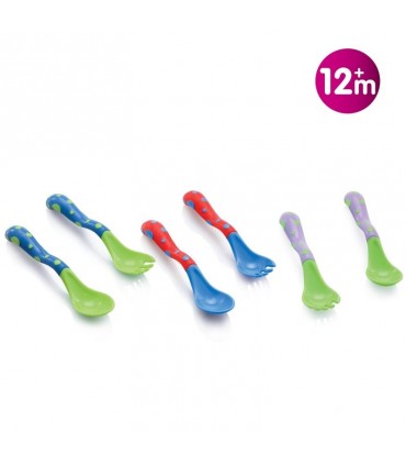 Nuby  قاشق و چنگال شروع کننده  براي سال دوم