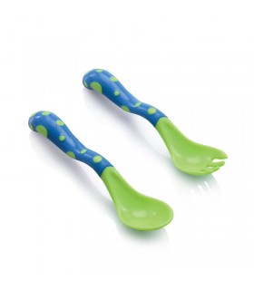 Nuby  قاشق و چنگال شروع کننده  براي سال دوم