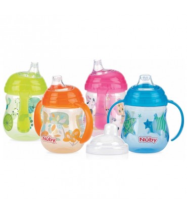 لیوان آبمیوه خوری دسته دار نوبی Nuby No-Spill Cup with Handles