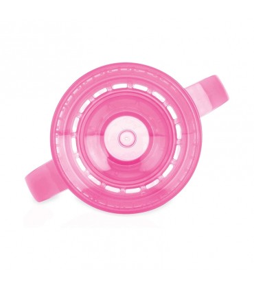 لیوان شفاف دسته دار با درب 360 درجه +6 ماه نوبی Nuby 360°