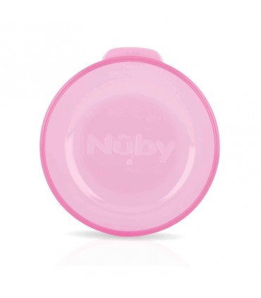 لیوان شفاف دسته دار با درب 360 درجه +6 ماه نوبی Nuby 360°