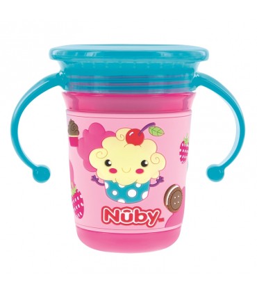 لیوان دسته دار 360 درجه با روکش 3D نوبی Nuby 360° Wonder Cup