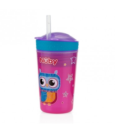 لیوان نی دار با محفظه اسنک نوبی Nuby Drink & Snack Cup