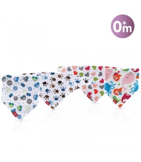 پیشبند نخی سه گوش دوعددی نوبی Nuby Dribble Bib