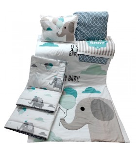 سرویس خواب 8 تکه فیل و بادکنک آبی تاپ دوزانی Topdozani