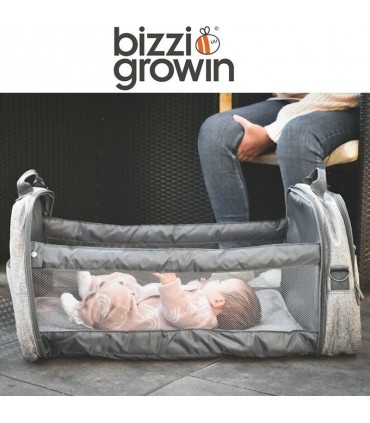 کیف لوازم و سبد خواب مسافرتی طوسی بیزی گروئین Bizzi Growin Pod