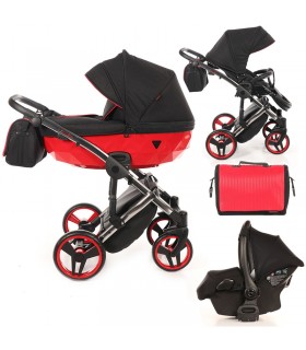 ست 5 تکه کالسکه قرمز مشکی جوناما مدل Junama Diamond S Line