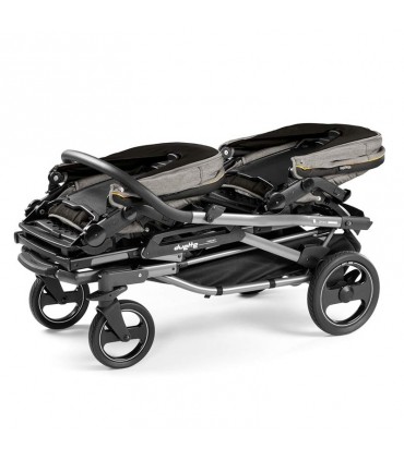 کالسکه دوقلو کودک پگ پرگو مدل Peg-Perego Duette Piroet Luxe Beige