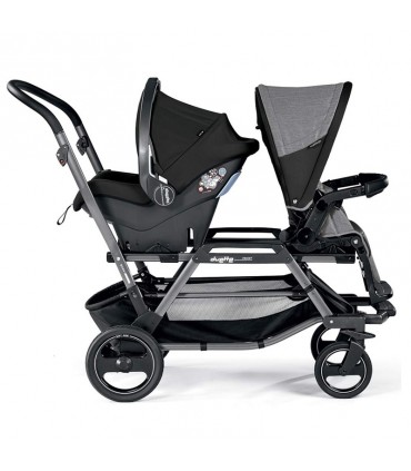 کالسکه دوقلو کودک پگ پرگو مدل Peg-Perego Duette Piroet Luxe Beige