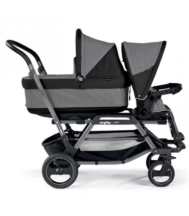 کالسکه دوقلو کودک پگ پرگو مدل Peg-Perego Duette Piroet Luxe Beige