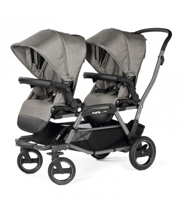 کالسکه دوقلو کودک پگ پرگو مدل Peg-Perego Duette Piroet Luxe Beige