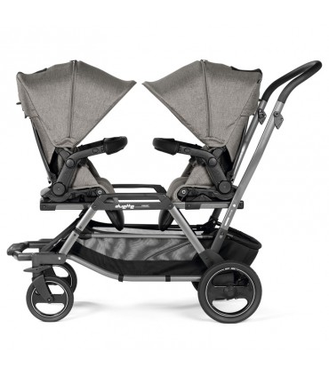 کالسکه دوقلو کودک پگ پرگو مدل Peg-Perego Duette Piroet Luxe Beige