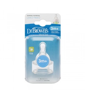 سرشیشه نازک دو عددی +3 ماه دکتر براون Dr Brown's Standard Neck NIipple Level2