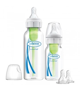 شیشه شیر طلقی 2 عددی 120 و 250 میل دکتر براون +Dr Brown's Narrow-Neck Options