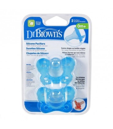 پستانک تمام سیلیکون 6-0 ماه آبی دکتر براون Dr Brown's Silicone Pacifier