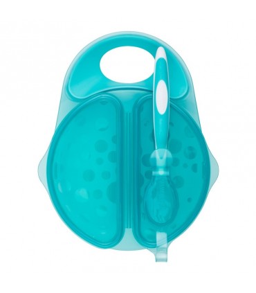 ظرف غذاخوری درب دار دوقسمتی همراه با قاشق دکتر براون Dr Brown's Travel Fresh Bowl